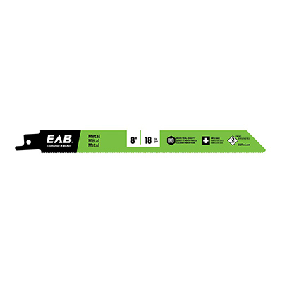 EAB Tool Company Inc 11711292 Reciprocating Saw Blade, Bi-Metal, 8-In. x 18 TPI