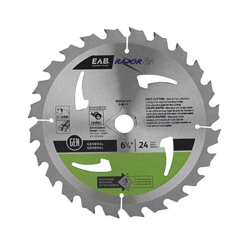 Circular Saw Blade, Thin, 24-Tooth x 6-1/2-In. - pack of 5