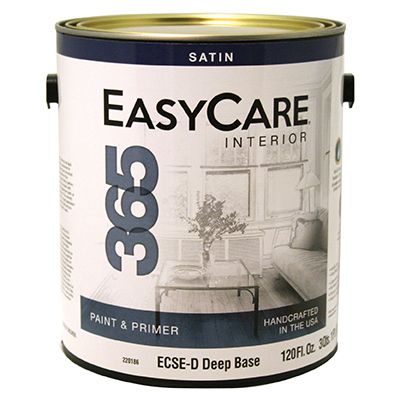 TRUE VALUE MFG COMPANY ECSED-GL 365 Interior Paint/Primer, Satin, Latex, Deep Base, 1-Gallon