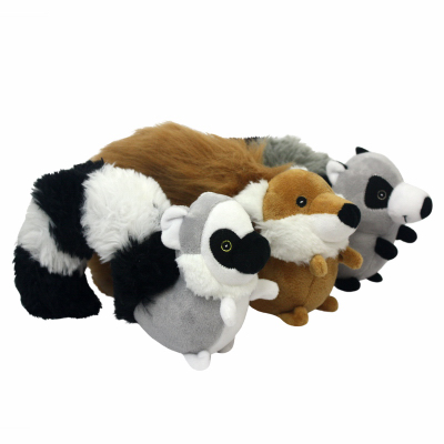 MULTIPET INTERNATIONAL 43250 Cur-Tails Furry Friend Plush Squeaker Dog Toy, Assorted, 9-In.