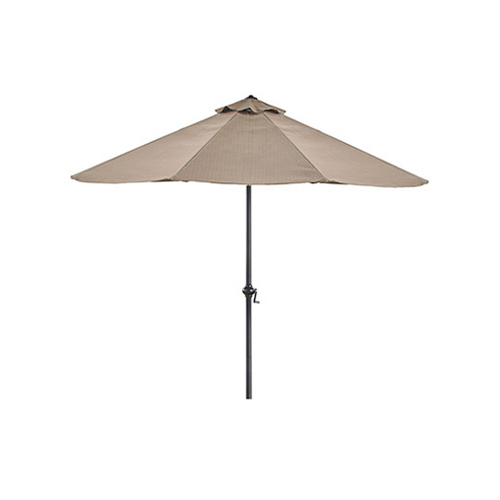 Charleston Patio Sling Umbrella, Taupe, Steel, 9-Ft.