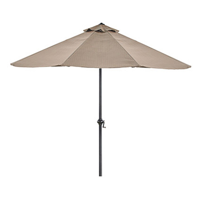 COURTYARD CREATIONS UTS55BF-CH Charleston Patio Sling Umbrella, Taupe, Steel, 9-Ft.