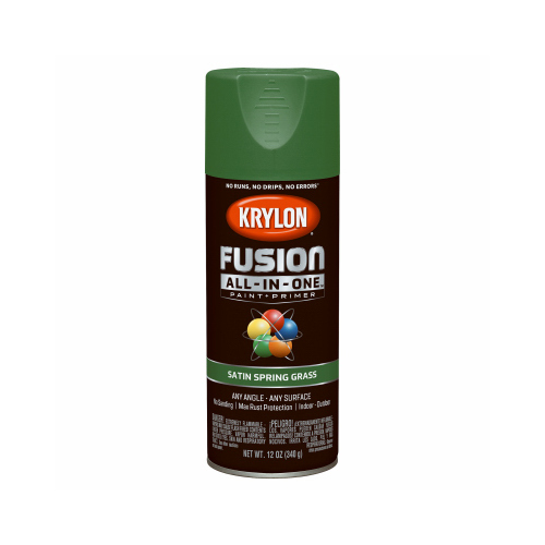 Fusion All-In-One Spray Paint + Primer, Satin Grass, 12-oz.