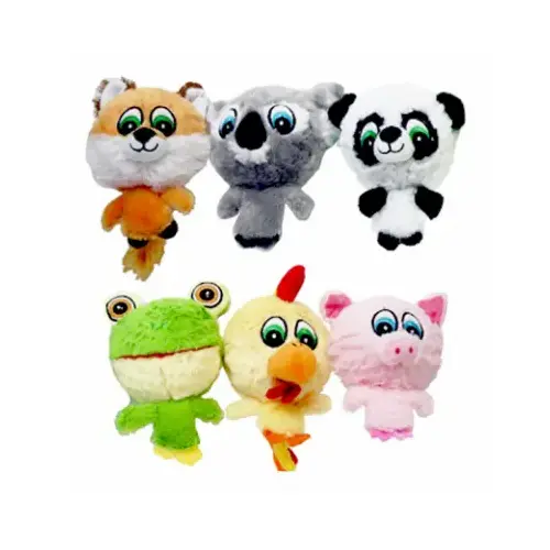 Dog Toy, Plush Knobby Noggins, Assorted, 4-In.