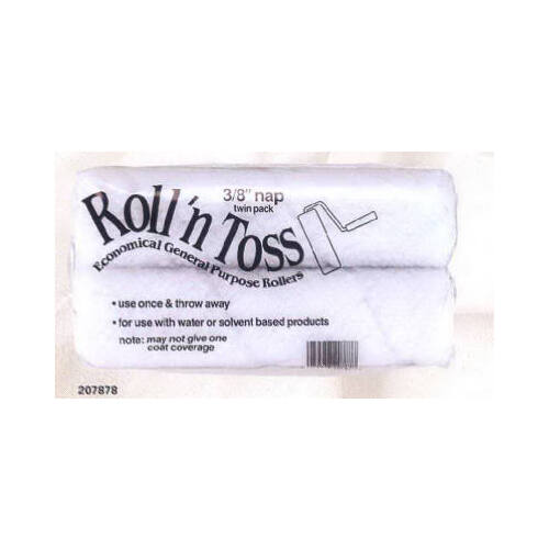 Roll 'N Toss Paint Roller Covers, 3/8-In. Nap, 9-In Pair