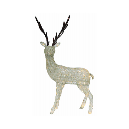 PULEO ASIA LIMITED 315-DE8377TWL LED Christmas Yard Dcor, Gold Mesh Buck, 62-In.
