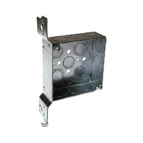 Orbit 8197 D4SB-50-FB Switch Box, 1 -Gang, 13 -Knockout, 1/2 in Knockout, Steel, Gray, Galvanized, Flush Mounting