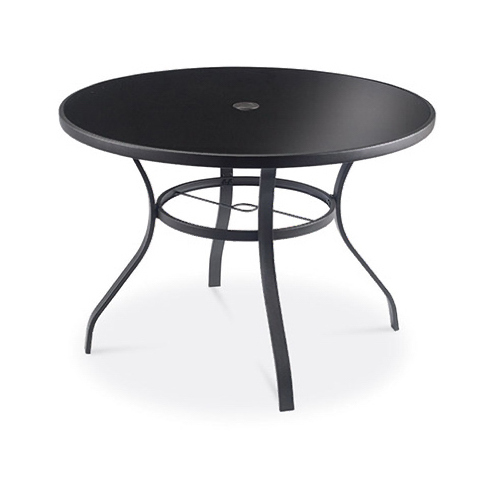 Kastoria Patio Table, Painted Glass Top, 40-In. Round