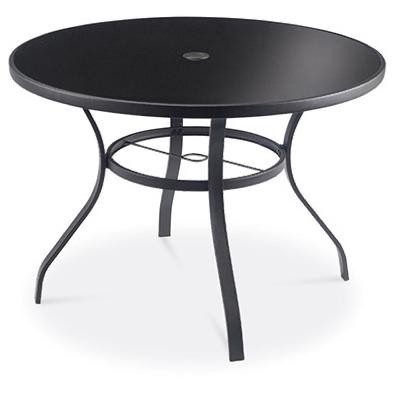 COURTYARD CREATIONS TGS42SA Kastoria Patio Table, Painted Glass Top, 40-In. Round