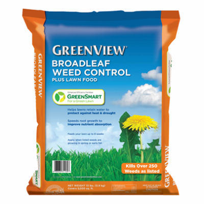 GreenView 2129179 Weed & Feed Lawn Fertilizer, Covers 5,000 Sq. Ft., 13-Lbs.