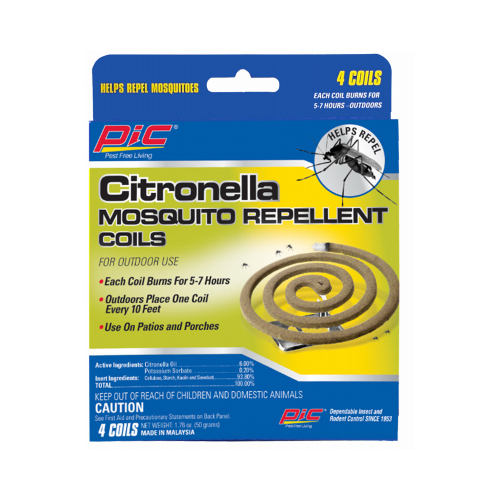 PIC Corporation CITCOIL-4 Citronella Coil Mosquito Repellent  pack of 4