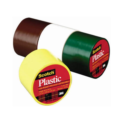 Plastic Tape, Brown, 1-1/2 x 125-In.