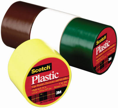 3M 191BN Plastic Tape, Brown, 1-1/2 x 125-In.