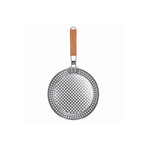 Grill Skillet, Non-Stick, Brushed Silver