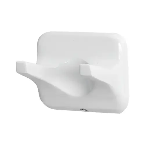 Robe Hook, Double, White