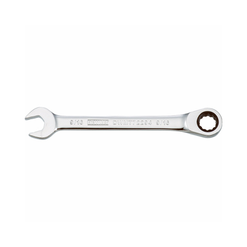 Combination Wrench, SAE, 9/16 in Head, 7-5/32 in L, Chrome, Comfort-Grip Handle