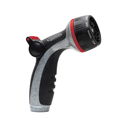 Spray Nozzle, Thumb-Flow Control, 10-Pattern, Heavy Metal