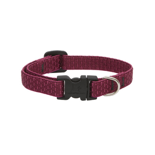 Eco Dog Collar, Adjustable, Berry, 1/2 x 10 to 16-In.