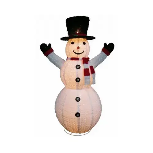 Snowman Christmas Decoration, C7 BuLbs. Collapsible, 72-In.