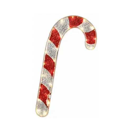 LED Christmas Window Decoration, Candy Cane Tape Light, 18-In.