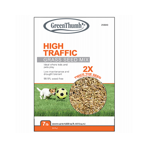 High-Traffic Grass Seed, 7-Lbs., Covers 2,300 Sq. Ft.