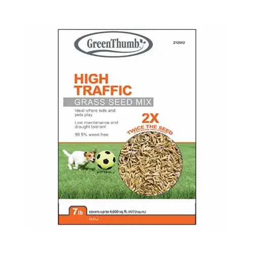 High-Traffic Grass Seed, 7-Lbs., Covers 2,300 Sq. Ft.