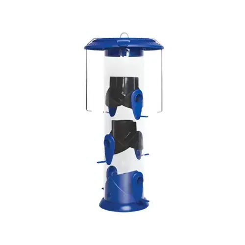 Nature's Way WPFFB-19 Wide Funnel Flip-Top Tube Bird Feeder Blue