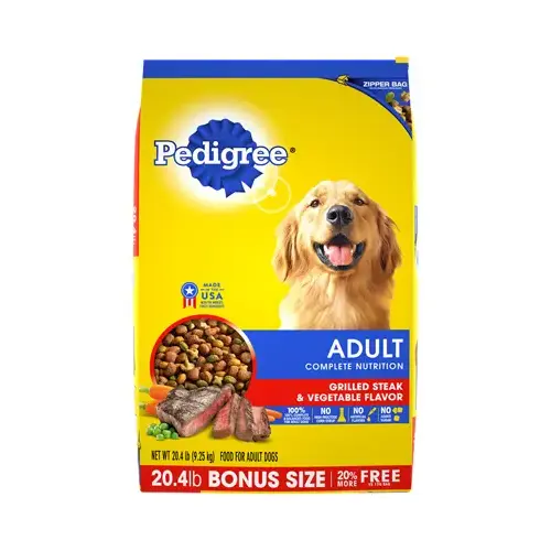 Dry Dog Food, Adult, Succulent Steak, 16-Lb.