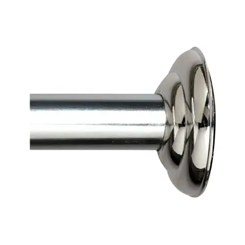 Zenna Home Straight 41 In. To 72 In. Adjustable Fixed Shower Rod in Chrome