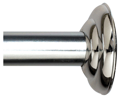 ZENITH/BATHWARE 653SS Shower Rod, Screw Mount, Chrome, 41 to 72-In.