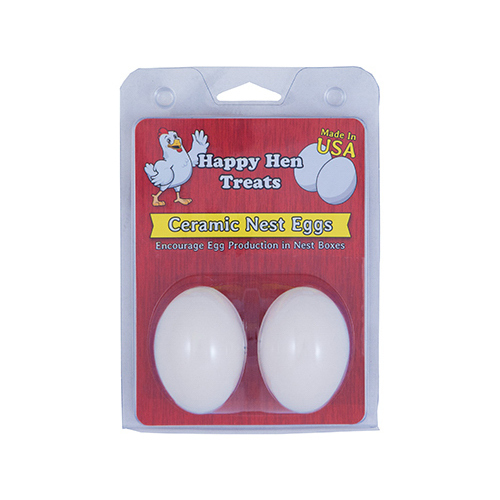 Happy Hen Treats 17056 Ceramic Nest Eggs, White