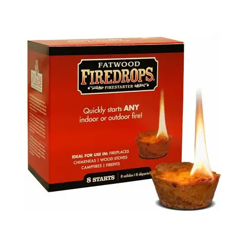 Fatwood 8808 Firedrops Fire Starter - pack of 8