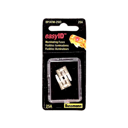 Bussmann BP/ATM-25ID ATM Fast Acting Blade Fuse, Clear, 25-Amp