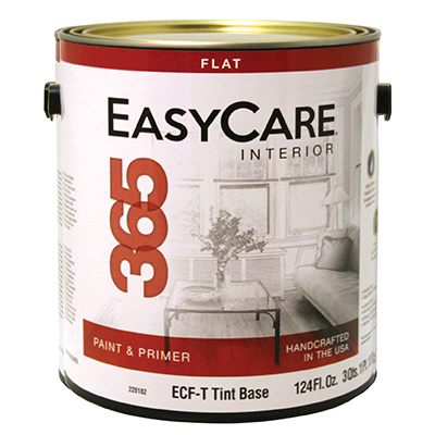 TRUE VALUE MFG COMPANY ECFT-GL 365 Interior Latex Paint & Primer, Flat Tint Base, 1 Gallon