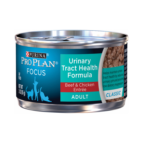 Cat Food, Urinary Tract Health, Beef & Chicken, 3-oz.