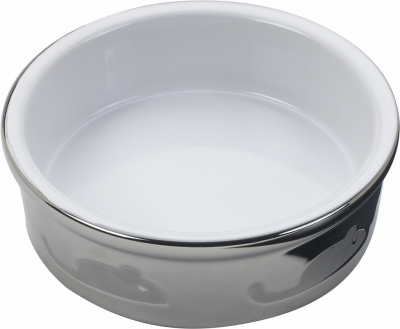 Spot 6827 Ceramic Cat Dish, Titanium Color, 5-In.