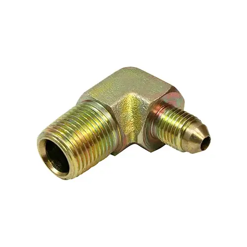 90 Degree Hydraulic Adapter, 1/4-In. Male JIC x 3/8-In. MP