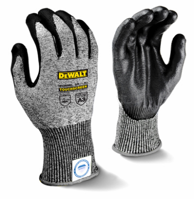 Radians DPGD809L Cut-Protection Work Gloves, Touchscreen, Coated Palm, Men's L