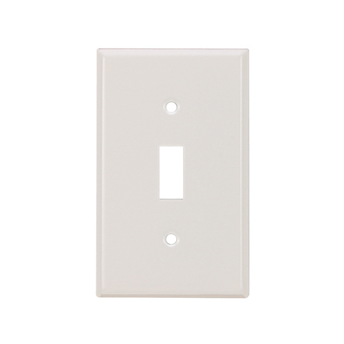 MULBERRY METALS 86071 Steel Wall Plate, 1-Gang, 1-Toggle Opening, White