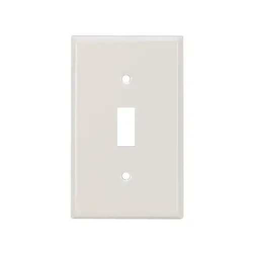 Steel Wall Plate, 1-Gang, 1-Toggle Opening, White