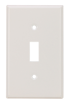 MULBERRY METALS 86071 Steel Wall Plate, 1-Gang, 1-Toggle Opening, White