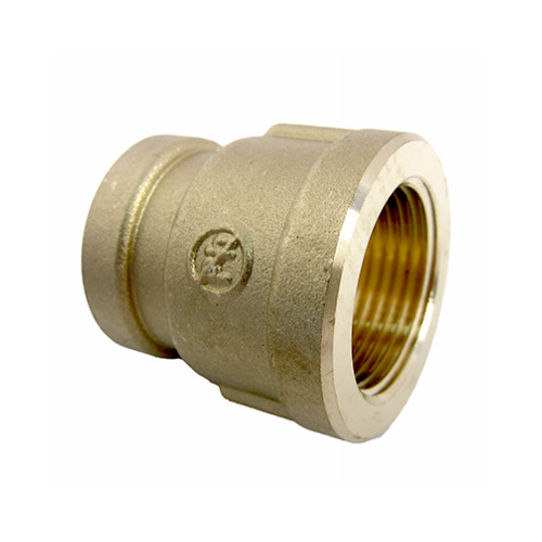 Pipe Fitting, Reducing Hex Bushing, Lead-Free Brass, 3/4 Female x 1/2-In. FPT