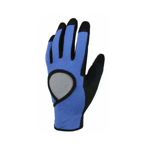 High-Performance Work Gloves, Synthetic Leather, Spandex Shell, Women's Large