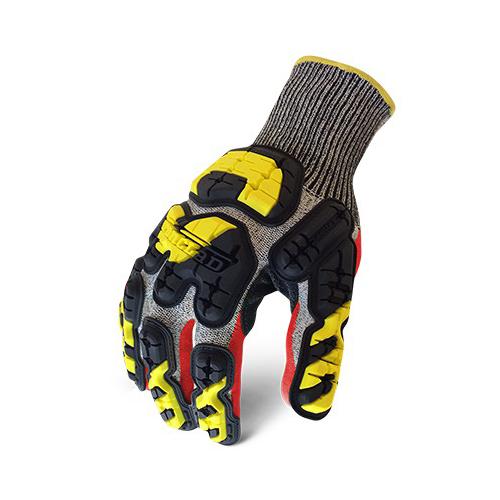 Ironclad Performance Wear INDI-KC5-04-L Oil & Gas Safety Impact Gloves, Gray Knit, Men's L