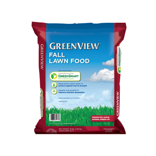GreenView 2129180 Fall Lawn Food Fertilizer, Covers 5,000 Sq. Ft., 16-Lbs.