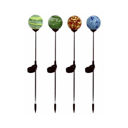 Solar Sphere Light, Deco Glass, Assorted Colors - pack of 6