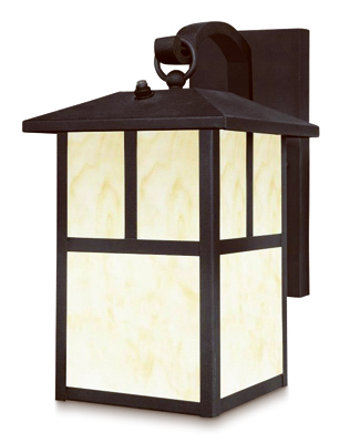 WESTINGHOUSE LIGHTING 6482948 Wall Lantern, Dusk-to-Dawn Sensor, Black With Honey Glass, 13-Watt