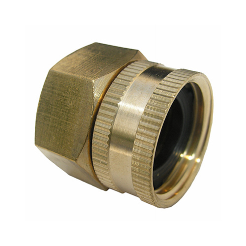 Garden Hose Brass Adapter, 3/4 FGH x 3/4-In. FPT