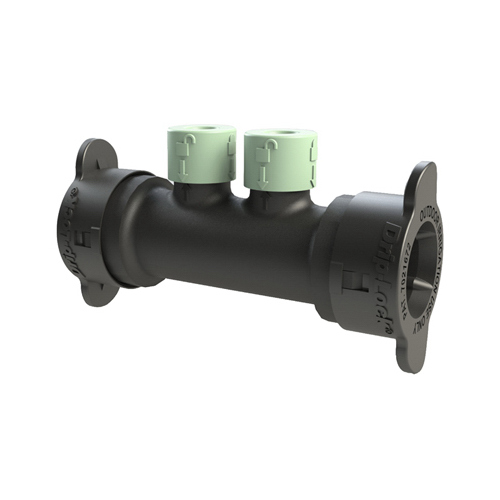 Underground Sprinkler Inline Drip-Lock Manifold, Full-Flow, Two 1/4-In. Ports