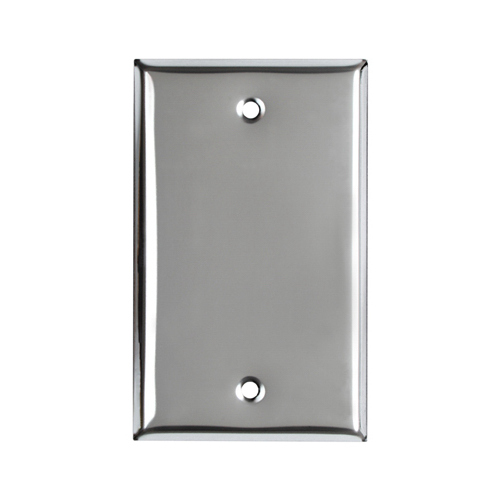 MULBERRY METALS 83151 Steel Wall Plate, Blank, Chrome